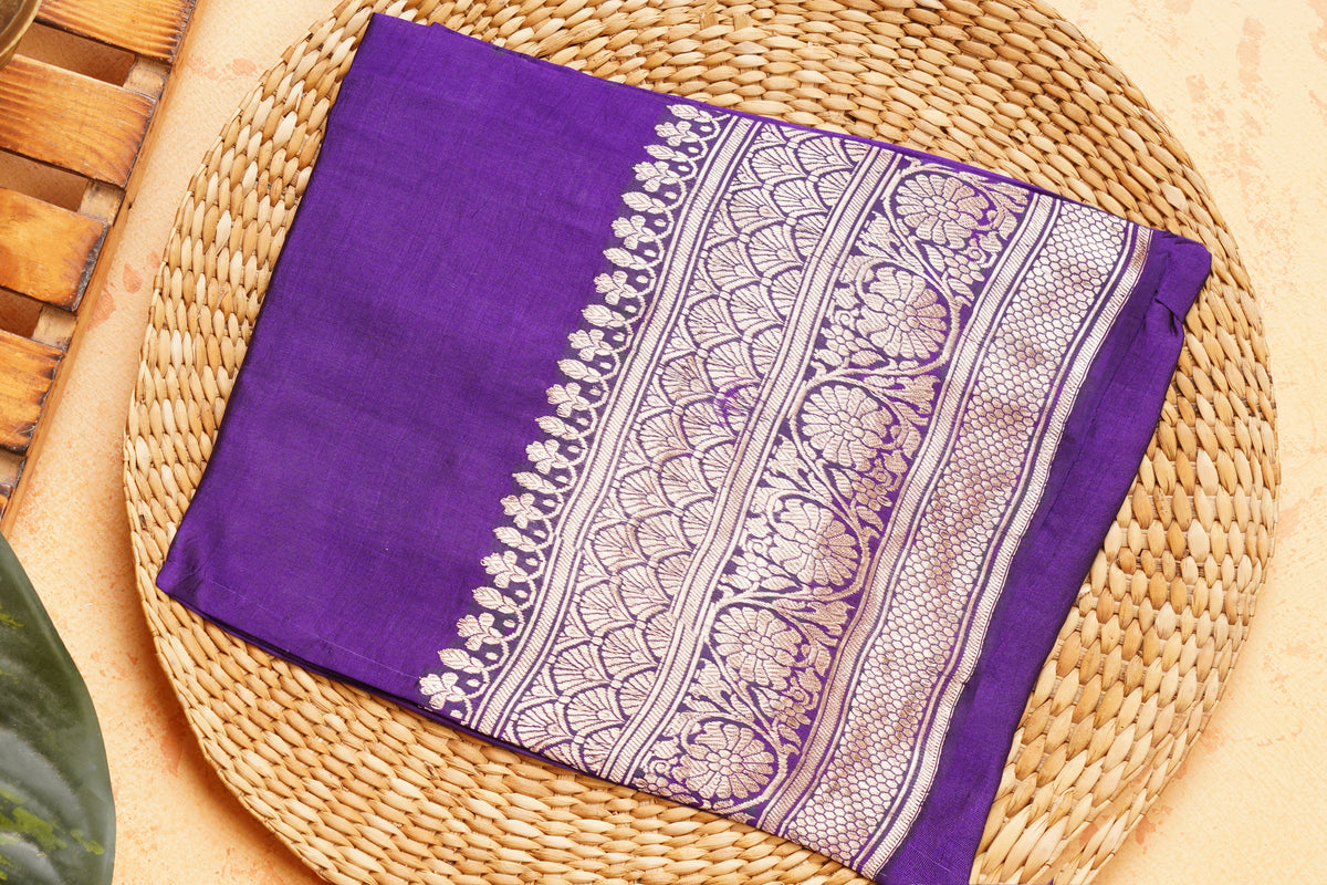 Pure handloom katan silk rani pink banarasi zari saree – handwoven kadhua booti silk with rich zari border